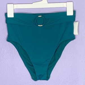 Bar III teal high waist bikini bottom size extra small XS
